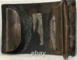 Original Indian Wars Brass Belt Buckle- Great Brass Patina & Wear