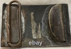 Original Indian Wars Brass Belt Buckle- Great Brass Patina & Wear