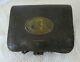 Original Leather Md 1855 CIVIL WAR CARTRIDGE BOX with US Brass Oval and TINS