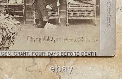 Original! Rare! CIVIL War Union General Grant (last Photo) Cabinet Photo 1885