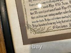 Original Unusual CIVIL War Good Bye Old Arm Period Print Wounded Nashville