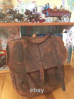 Original Vintage CIVIL WAR/ WWI US Calvary Mail Leather Saddle Hand Bag