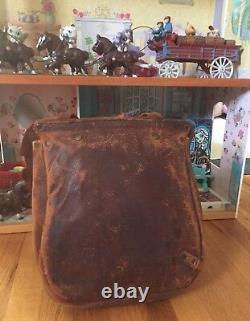 Original Vintage CIVIL WAR/ WWI US Calvary Mail Leather Saddle Hand Bag