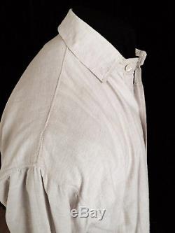 Original Vintage Civil War Era Victorian Ivory Color Flannel Cotton Shirt M / L