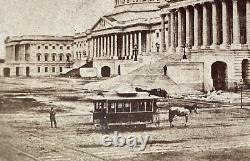 Original Washington D. C. Capitol Building East Front View Stereoview Photo 1866