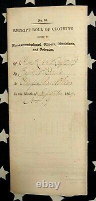 Outstanding Original Camp Chase Ohio Confederate Prison CIVIL War Document 88th