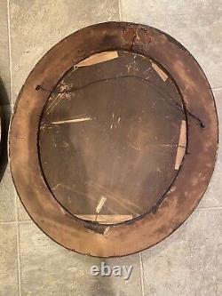Pair Civil War Oil Portraits Union Captain & Wife ID'D Original Oval Gilt Frames