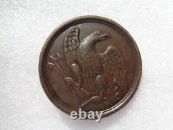 Perfect Dug Civil War Maker Marked US Eagle Breast Plate W H Smith Brooklyn