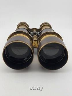 Post Civil War US/British antique binoculars field glasses Leather Grips. Clean