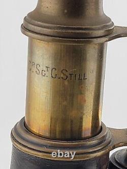 Post Civil War US/British antique binoculars field glasses Leather Grips. Clean