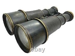 Post Civil War antique binoculars field glasses, Extendable, Leather Grips ¥