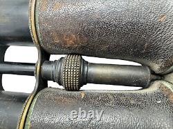 Post Civil War antique binoculars field glasses, Extendable, Leather Grips ¥