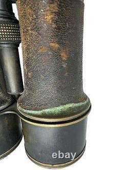 Post Civil War antique binoculars field glasses, Extendable, Leather Grips ¥