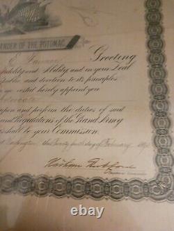 Potomac civil war document RARE DOCUMENT