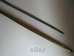 Pre-Civil War Widmann Eaglehead Officers Sword withBrass Scabbard
