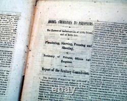 President Abraham Lincoln Election Victory 1st Report 1864 Civil War Newspaper