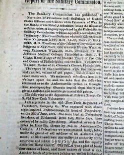 President Abraham Lincoln Election Victory 1st Report 1864 Civil War Newspaper