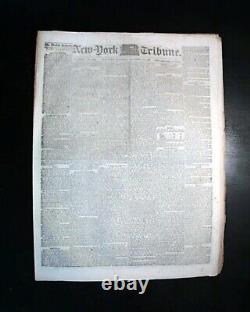 President Abraham Lincoln Election Victory 1st Report 1864 Civil War Newspaper