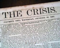 President Abraham Lincoln State of the Union Address 1863 Pro Rebel Newspaper