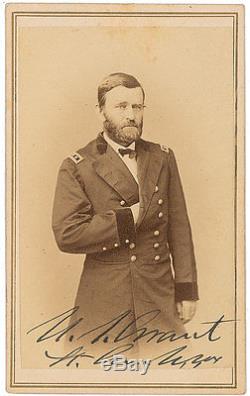 President U. S. Grant CDV Photo Signed Civil War Great Autographed Image
