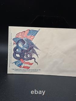 RARE 1861 Eagle Flag And Snake Civil War Patriotic Cover Envelope