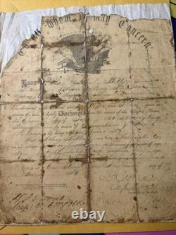 RARE 1864 Civil War Soldier Discharge Harrisburg, PA Pvt John Patton