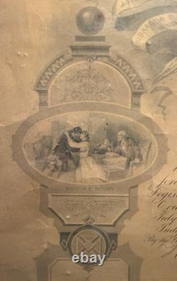 RARE 1871 Vermont Civil War Testimonial-Signed Gov John Stewart & William Wells