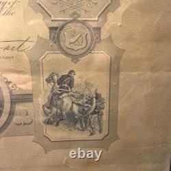 RARE 1871 Vermont Civil War Testimonial-Signed Gov John Stewart & William Wells