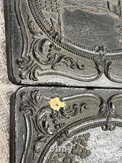 RARE 1/6 PLATE Gutta Percha CASE CIVIL WAR USS MONITORIRON WARSHIP - 9047