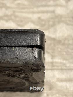 RARE 1/6 PLATE Gutta Percha CASE CIVIL WAR USS MONITORIRON WARSHIP - 9047