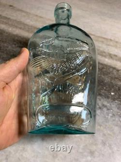RARE Antique Iron Pontil Whittled Civil War Bottle Eagle UNION Philidelphia