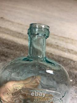 RARE Antique Iron Pontil Whittled Civil War Bottle Eagle UNION Philidelphia