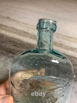 RARE Antique Iron Pontil Whittled Civil War Bottle Eagle UNION Philidelphia