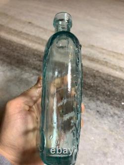 RARE Antique Iron Pontil Whittled Civil War Bottle Eagle UNION Philidelphia