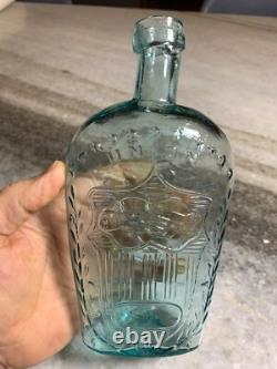 RARE Antique Iron Pontil Whittled Civil War Bottle Eagle UNION Philidelphia