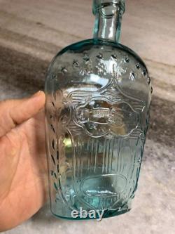 RARE Antique Iron Pontil Whittled Civil War Bottle Eagle UNION Philidelphia