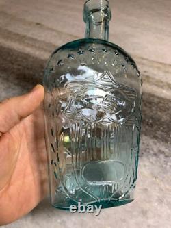 RARE Antique Iron Pontil Whittled Civil War Bottle Eagle UNION Philidelphia