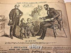 RARE Bound Civil War Period Newspapers 1844-1869 Frank Leslies Illust et al FINE
