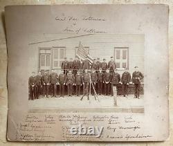 RARE! CIVIL WAR PENNSYLVANIA VOLS. ID'd VETERAN'S GROUP 1890 PHOTOGRAPH