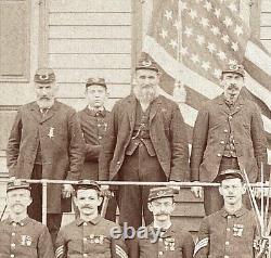 RARE! CIVIL WAR PENNSYLVANIA VOLS. ID'd VETERAN'S GROUP 1890 PHOTOGRAPH