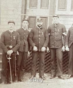 RARE! CIVIL WAR PENNSYLVANIA VOLS. ID'd VETERAN'S GROUP 1890 PHOTOGRAPH