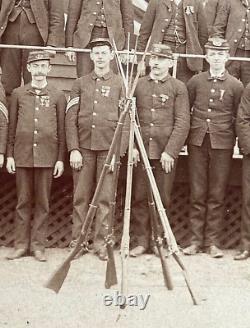 RARE! CIVIL WAR PENNSYLVANIA VOLS. ID'd VETERAN'S GROUP 1890 PHOTOGRAPH