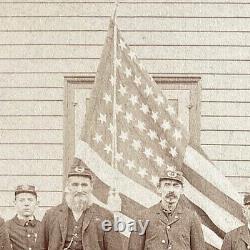 RARE! CIVIL WAR PENNSYLVANIA VOLS. ID'd VETERAN'S GROUP 1890 PHOTOGRAPH