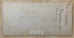 RARE! CIVIL WAR PRESIDENT LINCOLN'S SUMMER HEADQUARTERS STEREO PHOTO c1863