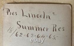 RARE! CIVIL WAR PRESIDENT LINCOLN'S SUMMER HEADQUARTERS STEREO PHOTO c1863