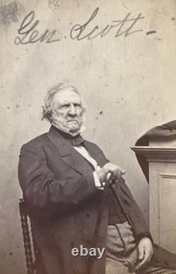 RARE! CIVIL WAR UNION LT GEN. WINFIELD SCOTT by C. D. FREDRICKS CDV PHOTO 1862