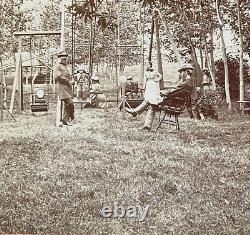 RARE! CIVIL WAR UNION MAJ. GEN. JOHN C. FRÉMONT & FAMILY STEREOVIEW PHOTO c1862