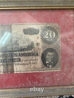 RARE CSA FIVE HUNDRED BILL CURRENCY RICHMOND 1864 Torn $20 CSA (2)
