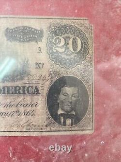 RARE CSA FIVE HUNDRED BILL CURRENCY RICHMOND 1864 Torn $20 CSA (2)