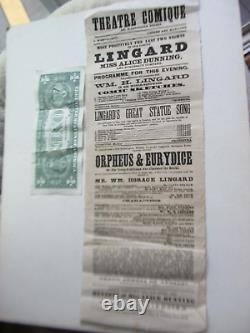 RARE Civil War ADVERTISING BROADSIDE, Theatre Comique, Opera, Lingard, Boston